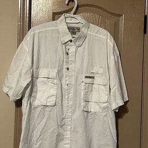 Men's White Casual Button Down Shirt